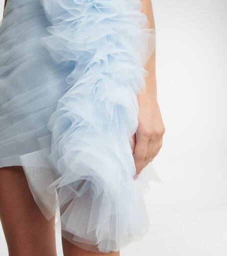 Giambattista Valli One-shoulder tulle minidress 5