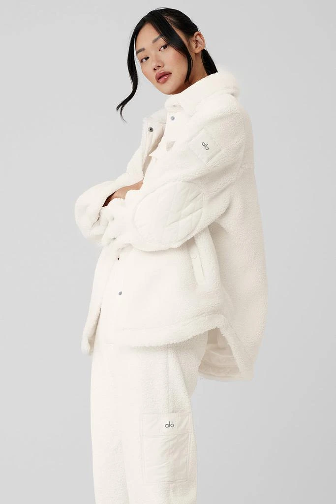 Alo Sherpa Edge Shacket - Ivory 3