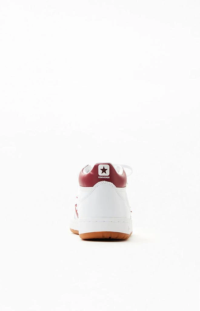 Converse White & Burgundy Fastbreak Pro Shoes 3