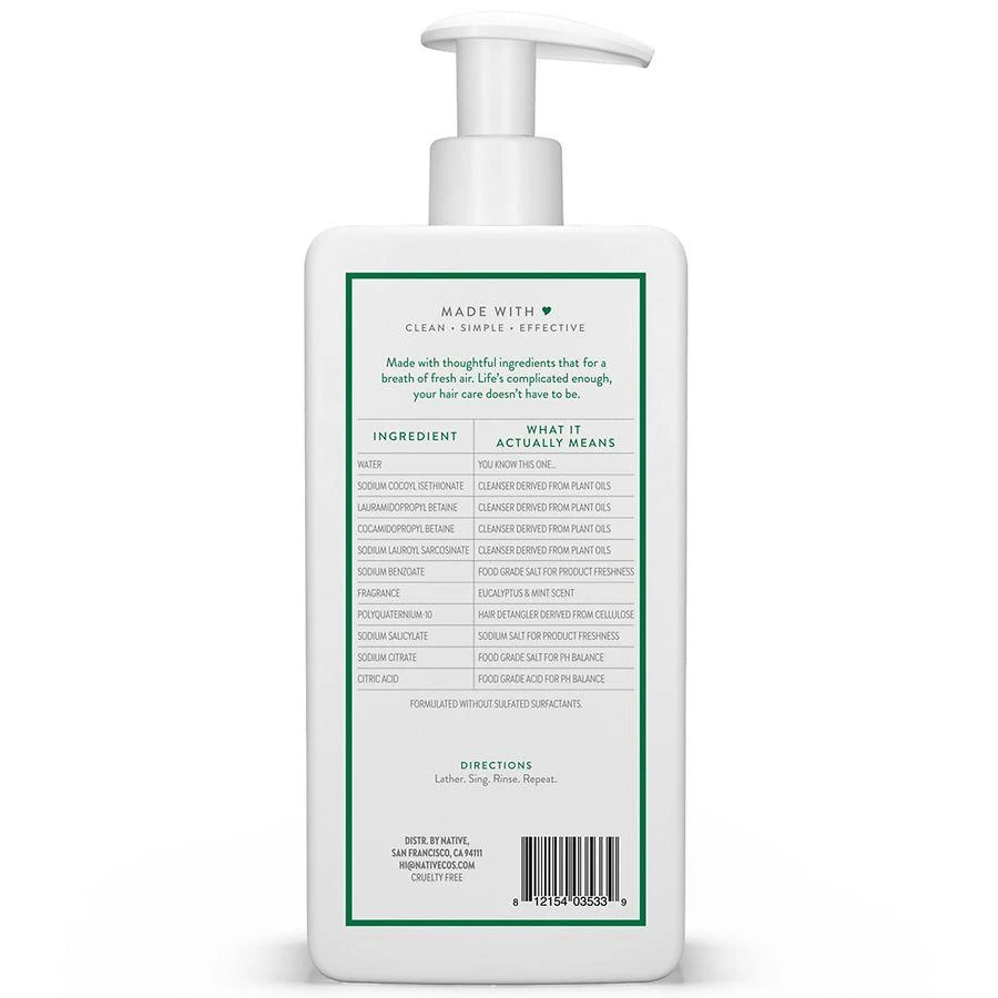 Native Scalp Revitalizing 2-in-1 Shampoo and Conditioner, Sulfate Free Eucalyptus & Mint 9