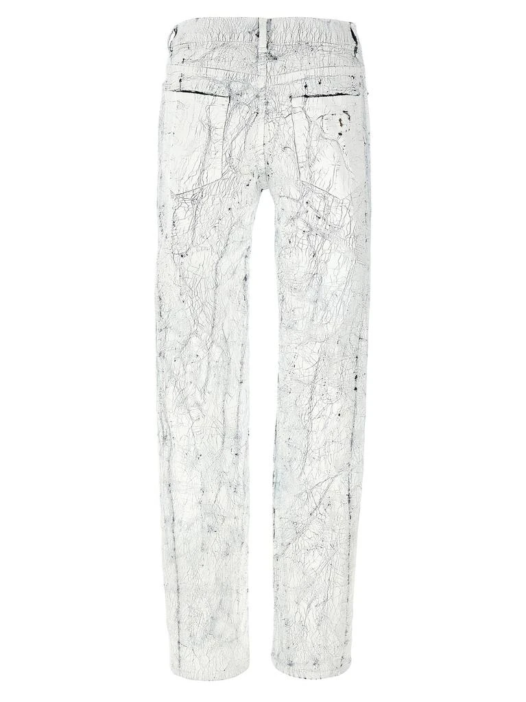 MM6 MM6 Maison Margiela Cracked-Effect Straight-Leg Jeans 2