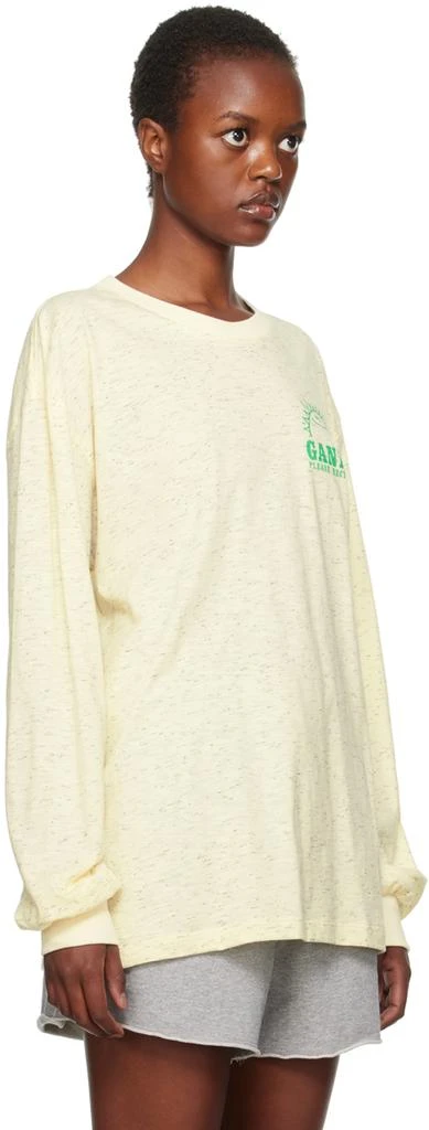 Ganni Yellow Printed Long Sleeve T-Shirt 2
