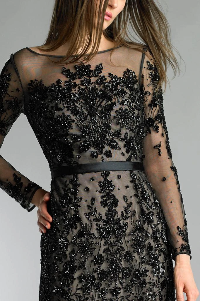 Basix Black Label Long Sleeve Sleeveless Evening Dress 3