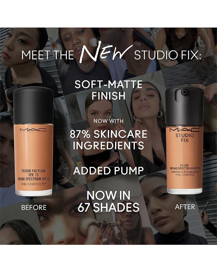 MAC Studio Fix Fluid SPF 15 24HR Matte Foundation + Oil Control 1 oz. 9