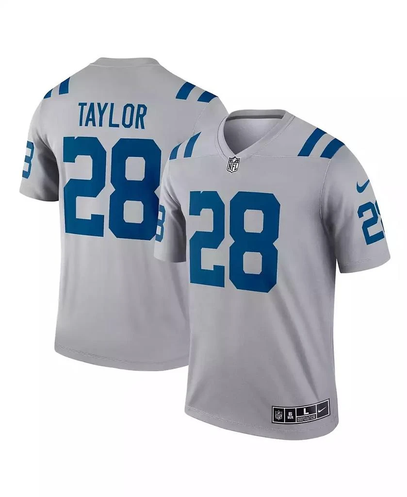NIKE Men's Jonathan Taylor Gray Indianapolis Colts Inverted Legend Jersey 1