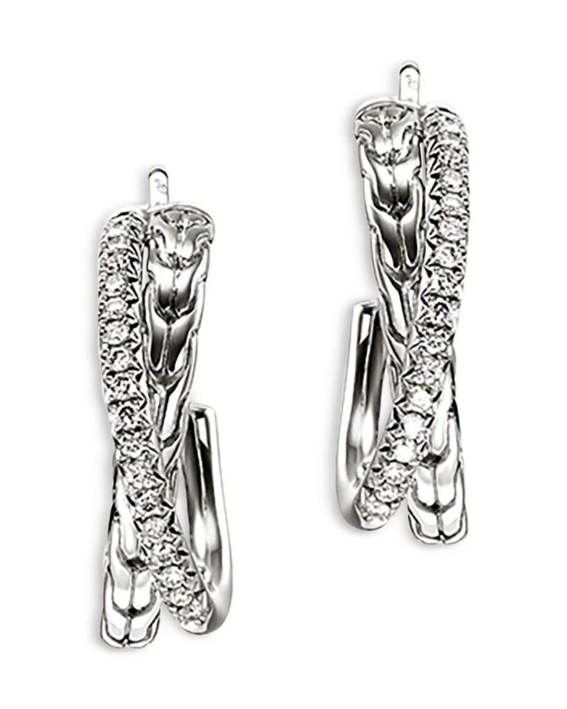 John Hardy Sterling Silver JH Essentials Diamond Pavé Crossover Earrings, 0.28 ct. t.w. 3