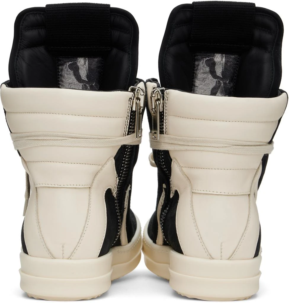 Rick Owens Black & Off-White Hollywood Geobasket Sneakers 2