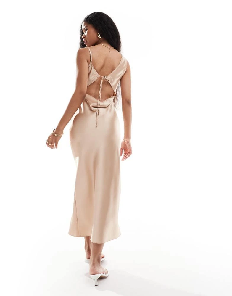 Miss Selfridge Miss Selfridge petite satin asym cowl maxi dress 2
