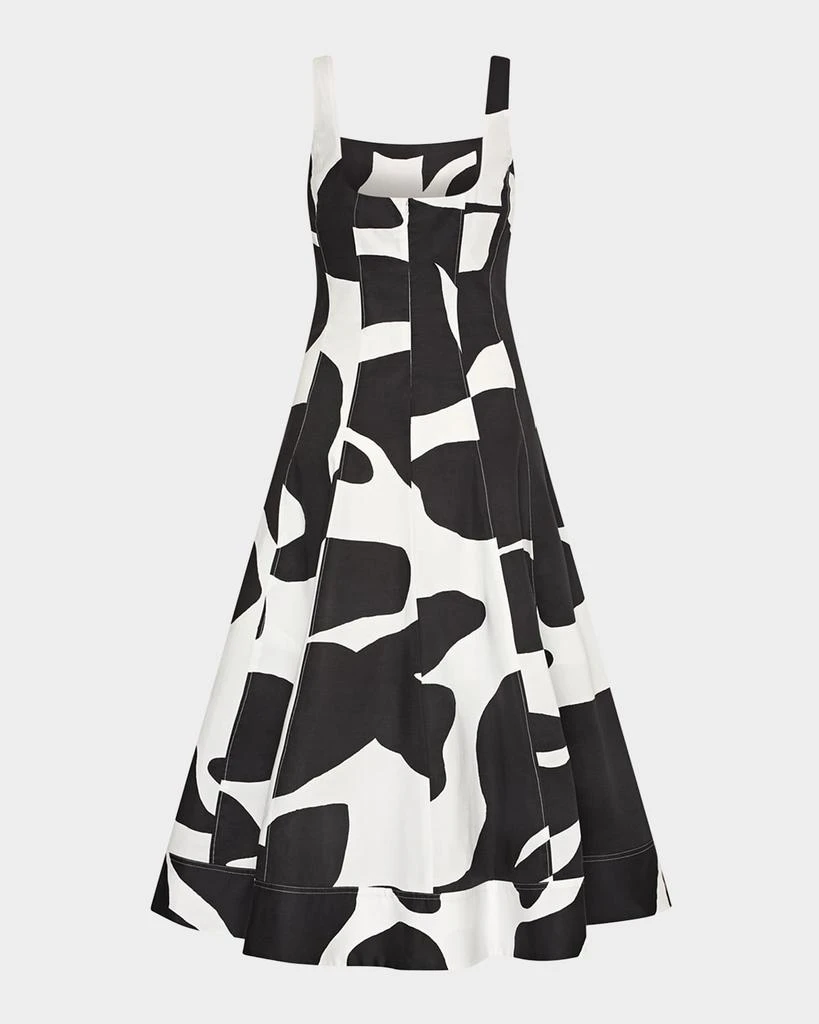 Milly Grand Foliage Cotton Poplin Midi Dress 3