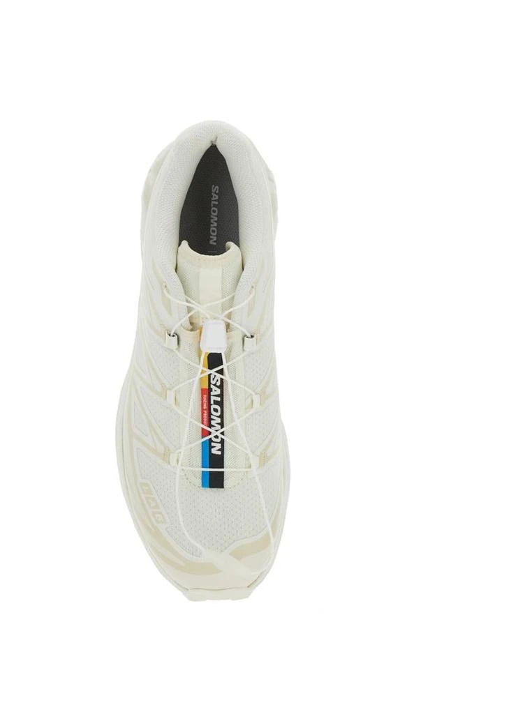 Salomon 'Xt-6 S/Lab' White Sneakers With Drawstring In Mesh And Tech Fabric 4