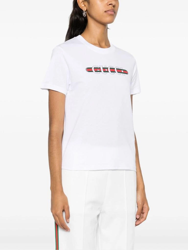 Gucci GUCCI - Logo Cotton T-shirt 4
