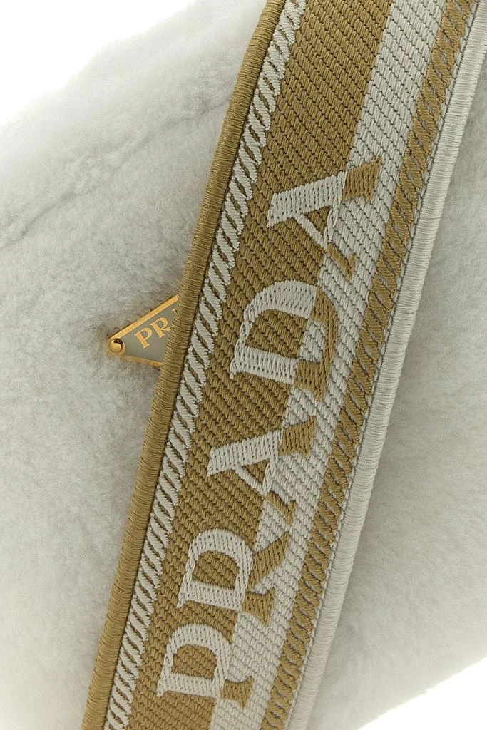 Prada White shearling crossbody bag 3