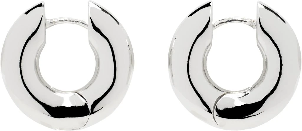 Laura Lombardi Silver Medium Terra Hoop Earrings 1
