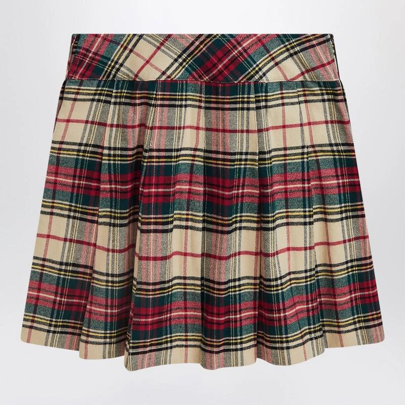 Ralph Lauren Cream/red cotton twill tartan skirt 2