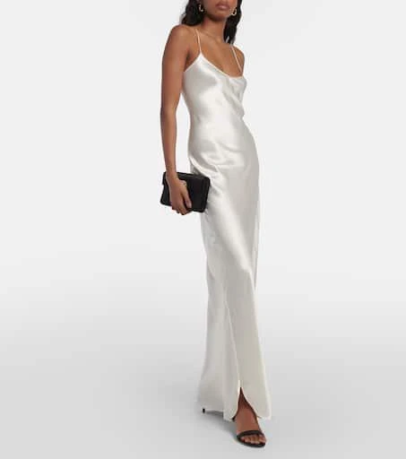 Nili Lotan Cami silk satin maxi dress 2
