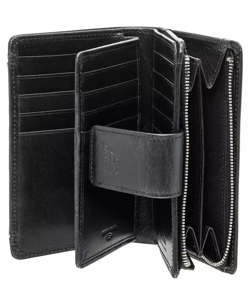 Mancini Leather Goods South Beach RFID Secure Mini Clutch Wallet 4