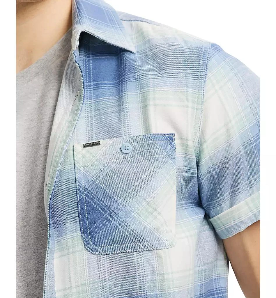 BUFFALO David Bitton Men's Sagrino Short Sleeve Plaid Button-Front Shirt 6