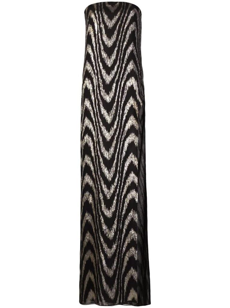 NA Black zig-zag strapless Dress