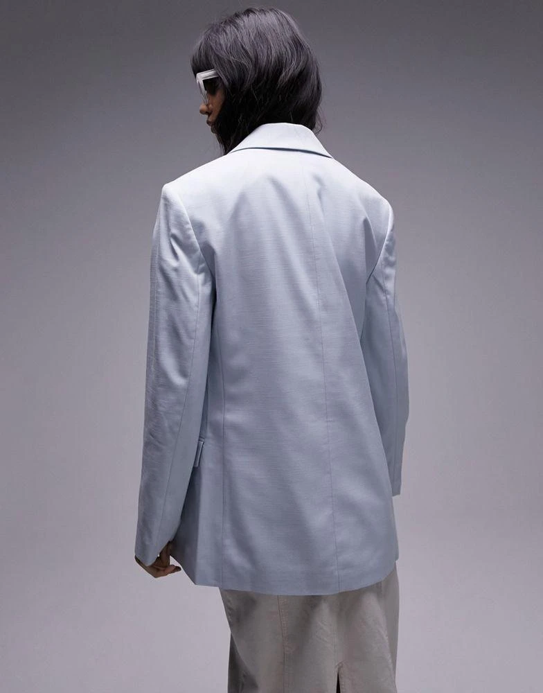 Topshop Topshop co-ord straight blazer in seafoam blue 2