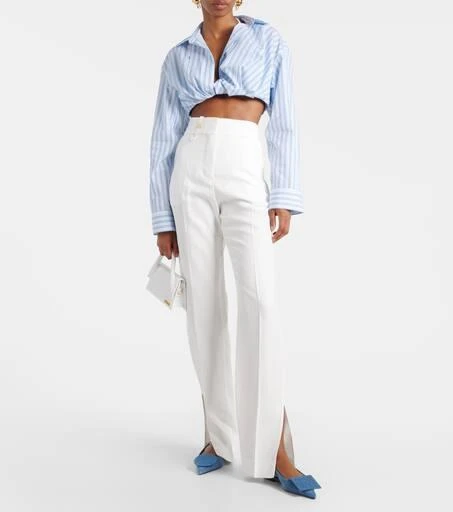 Jacquemus Les Slingbacks Duelo Plates denim flats 2