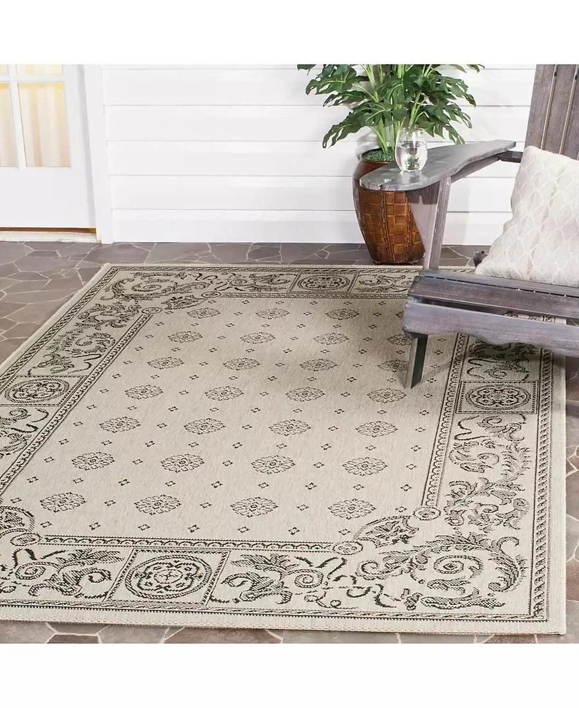 Safavieh Courtyard CY1356 Sand and Black Outdoor Area Rug Collection