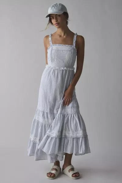 Kimchi Blue Kimchi Blue Paloma Tie-Back Bow Apron Midi Dress 1
