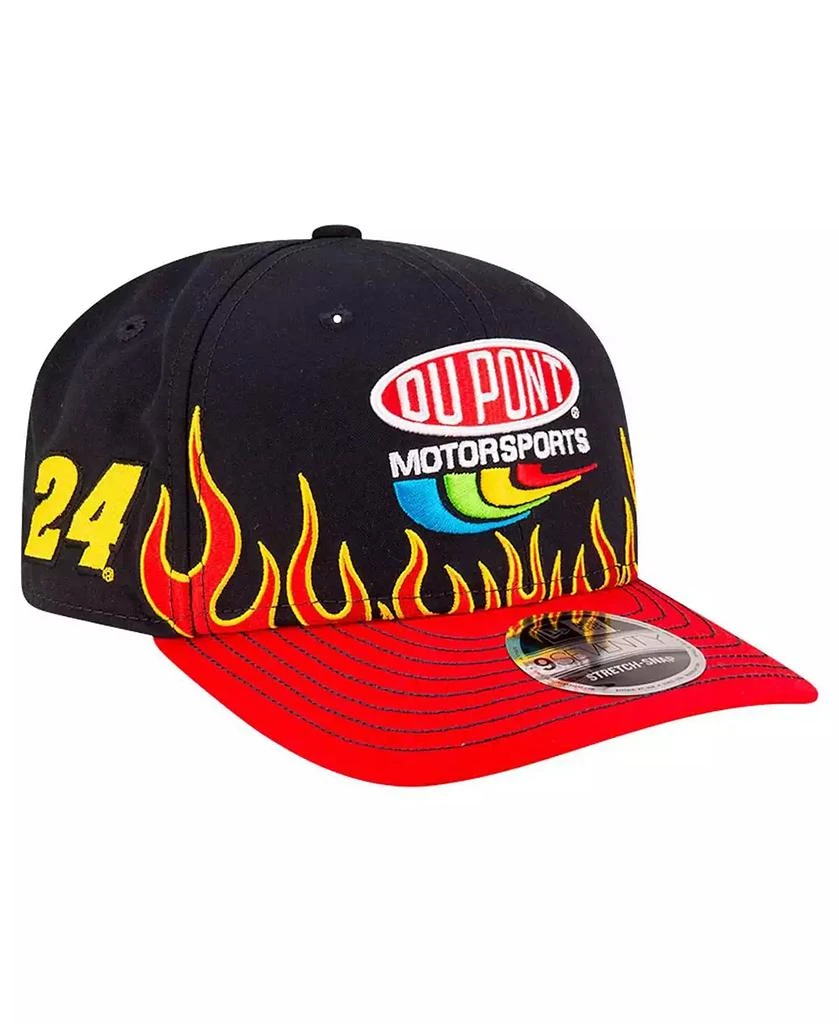 New Era Men's Black/Scarlet Jeff Gordon DuPont Flames 9SEVENTY Stretch-snap Hat 1