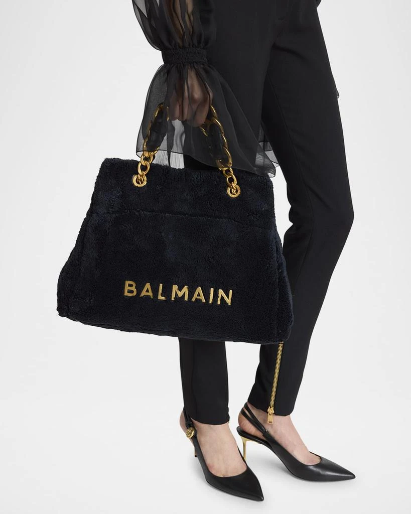 Balmain 1945 Soft Tote Bag in Terry Cloth 2