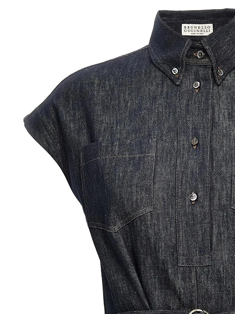 Brunello Cucinelli Brunello Cucinelli Belted Denim Dress 3