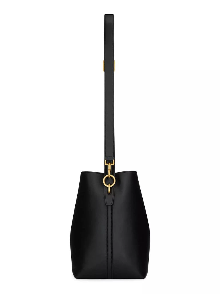Yves Saint Laurent Le 37 in Shiny Leather Bucket Bag 6