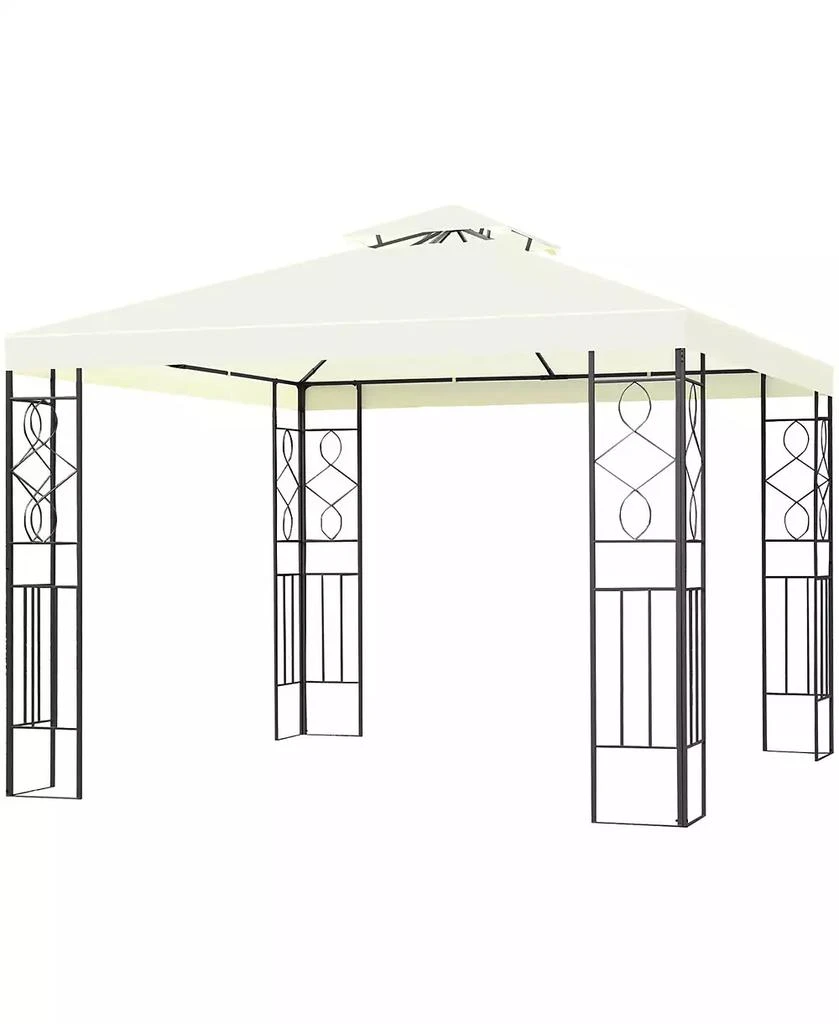 Costway 2 Tier 10'x10' Patio Gazebo Canopy Tent Steel Frame Shelter Awning 1