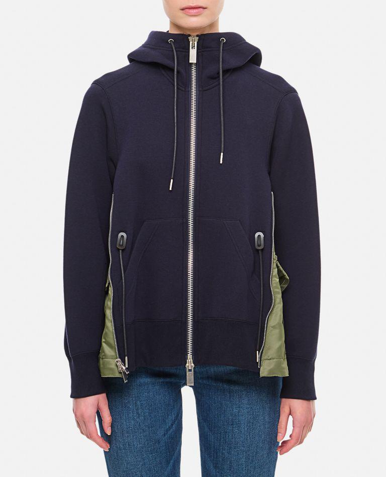 すぐ発送☆【sacai】 Nylon Twill x Sponge Sweat Hoodie Sacai Nylon Twill X Sponge Sweat Hoodie - Hoodies - BeyondStyle