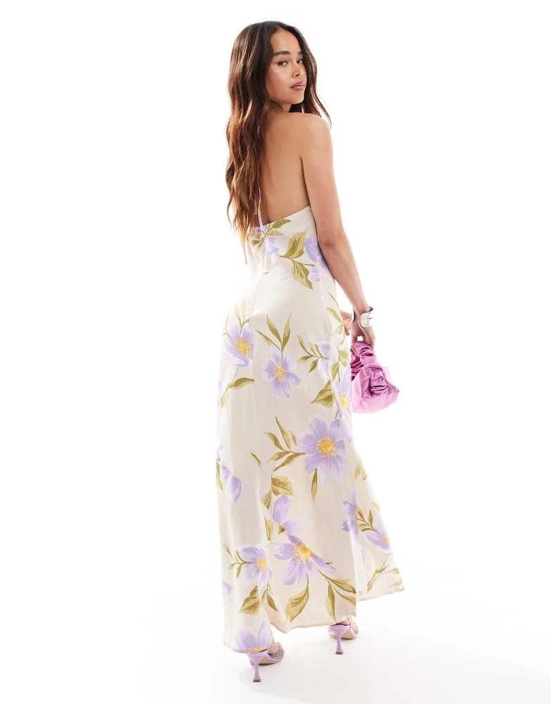 & Other Stories maxi dress with gathered halter neck in floral print  On  Sale Now with Up to 40% Off | Discover Exclusive Deals & Savings at  BeyondStyle  Authentic &