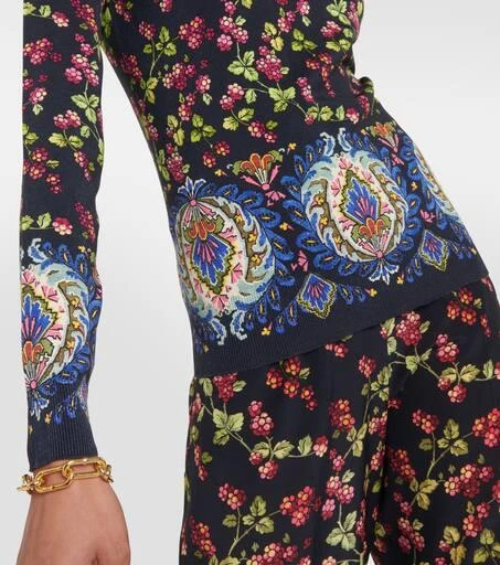ETRO Printed silk-blend sweaters 5