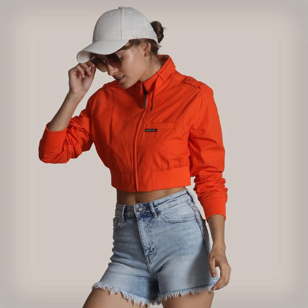 Members Only Women's Mini Cropped Racer Jacket 8