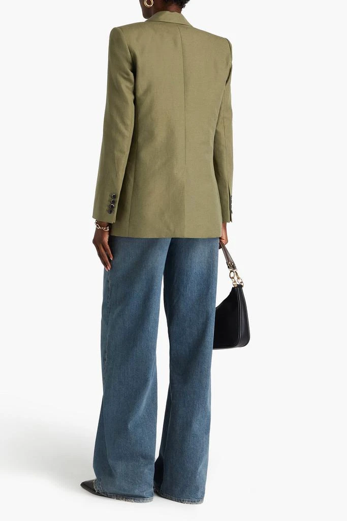 FRAME Cotton and linen-blend twill blazer 3