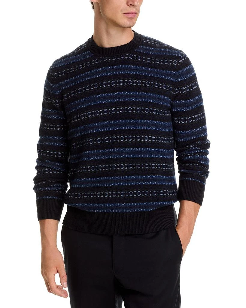 The Men
s Store at Bloomingdale
s Fair Isle Striped Cashmere Sweater - Exclusive 1
