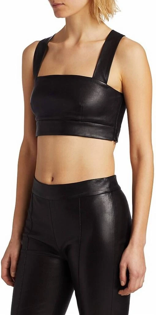 ROSETTA GETTY Cross Back Bra Top In Black 2