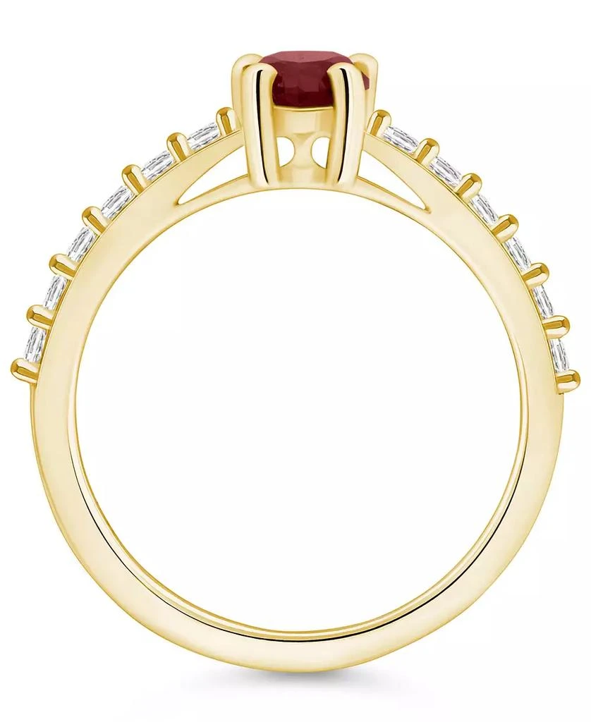 Macy's Garnet (1-1/10 Ct. T.W.) and Diamond (1/3 Ct. T.W.) Ring in 14K Yellow Gold 3