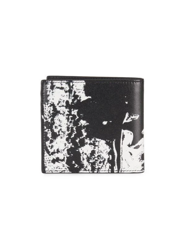 Alexander McQueen Logo Print Leather Bifold Wallet 3