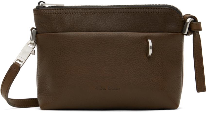 【Rick Owens】スモール Porterville Adri ショルダーバッグ Rick Owens Brown Porterville Small Adri Bag - Crossbody Bags