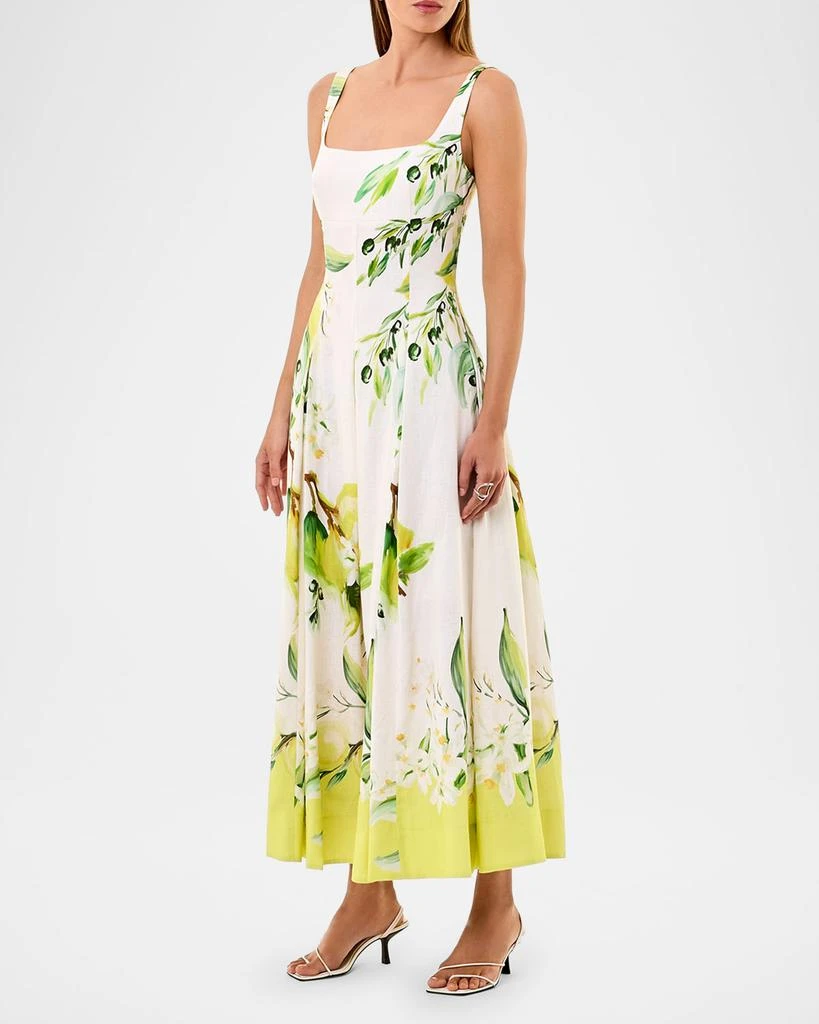 NICHOLAS Alexandra Pleated Floral-Print Maxi Dress 4