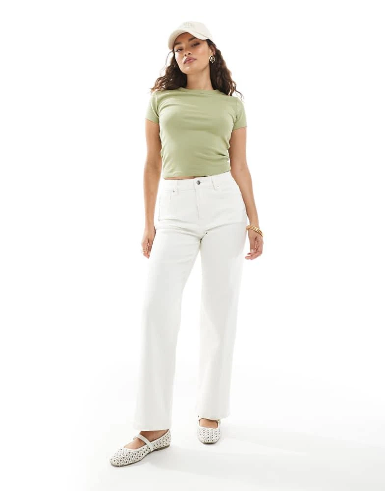 Miss Selfridge Miss Selfridge Petite heart pocket straight leg jean 1