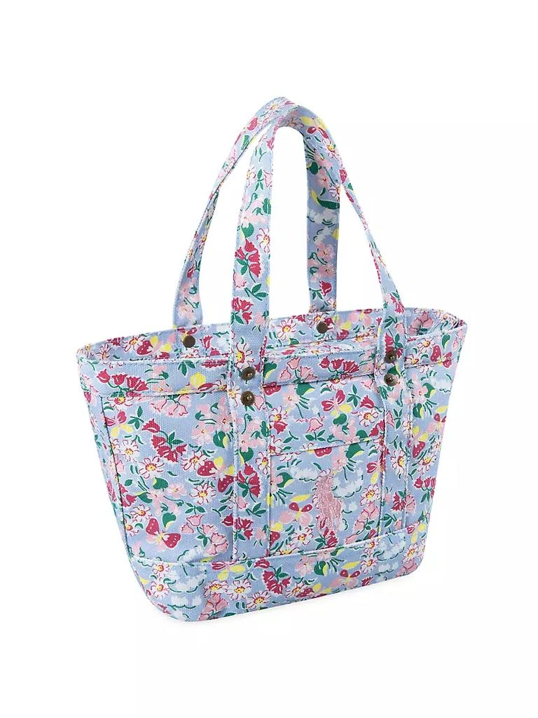 Polo Ralph Lauren Girl's Floral Canvas Mini Tote Bag 3