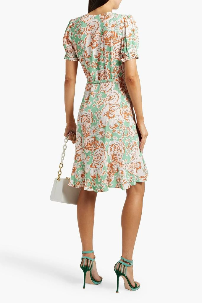 Diane von Furstenberg Emilia floral-print crepe mini wrap dress 3