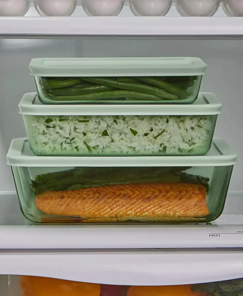 Pyrex Simply Store Tinted 6-Pc Rectangle Storage Set with Plastic Lids 4