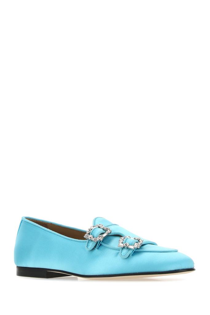 Edhen Milano Light-blue satin Brera loafers