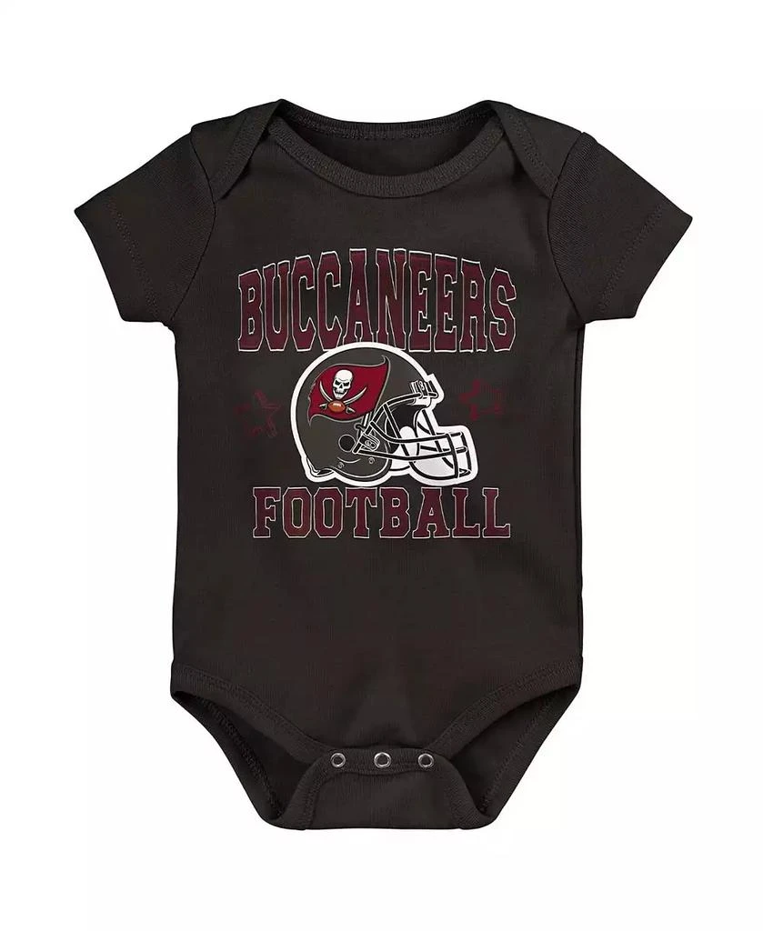 Outerstuff Baby Boys and Girls Red, Pewter, Gray Tampa Bay Buccaneers Born to Be 3-Pack Bodysuit Set 3