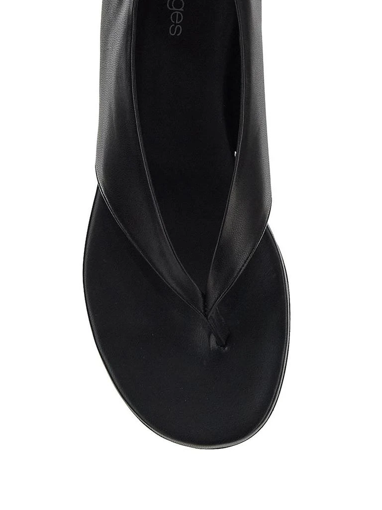 courreges Oblique Wedged Leather Sandals 4