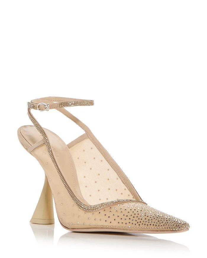 Cult Gaia Women's Diya Embellished Mesh Slingback Pumps 1